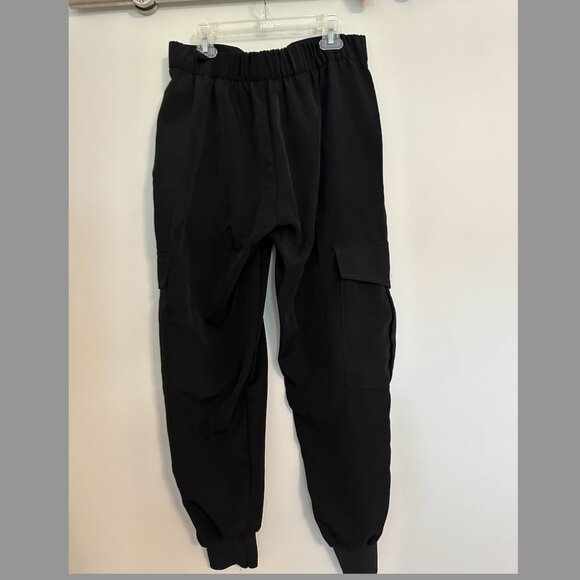 Black Cargo Trousers with Pockets - Picture 2 of 4
